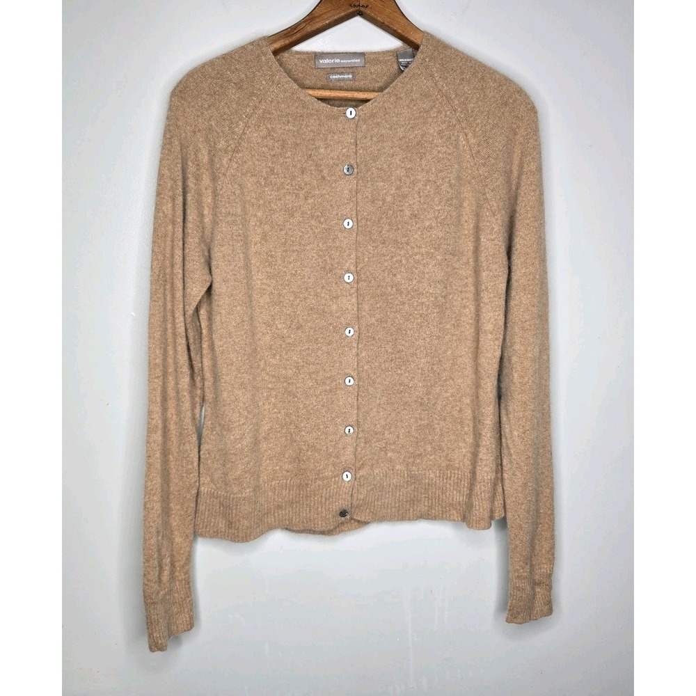 Valerie Separates Cashmere Cardigan Light Brown Cozy Minimalist Preppy Large
